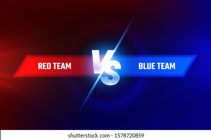 Versus game cover, banner sport vs, team concept. Vector illustration background