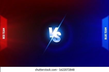 Versus game cover, banner sport vs, team concept. Vector illustration background