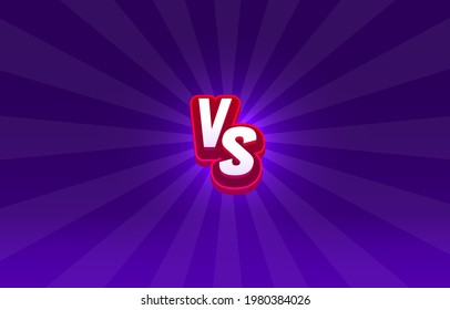 Versus game cover, banner sport vs, team concept. Vector illustration background