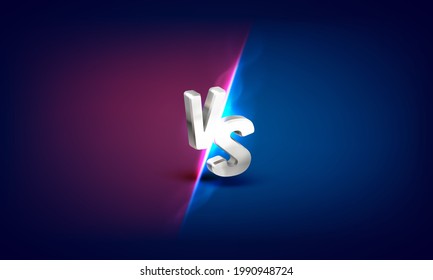 Versus Game Cover, Banner Sport Vs, Team Concept. Vector Illustration Background