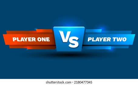 Versus game cover, banner sport vs, team concept. Vector illustration background