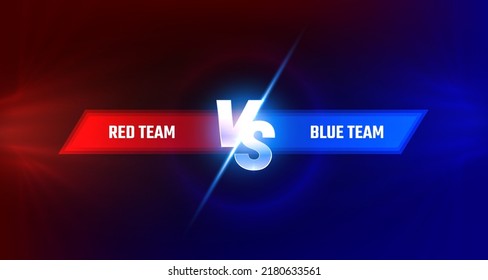 Versus game cover, banner sport vs, team concept. Vector illustration background