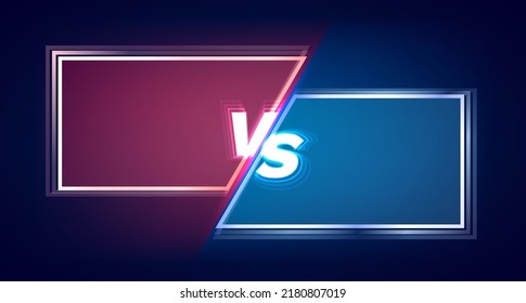 Versus game cover, banner sport vs, team concept. Vector illustration background