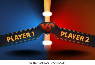 Versus game cover, banner sport vs, team concept. Vector illustration background