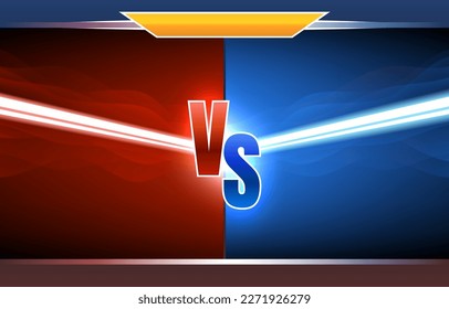 Versus game cover, banner sport vs, team concept. Vector illustration background