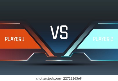 Versus game cover, banner sport vs, team concept. Vector illustration background