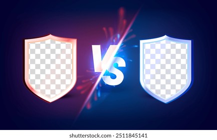Versus game cover, banner sport vs, team concept. Vector illustration background
