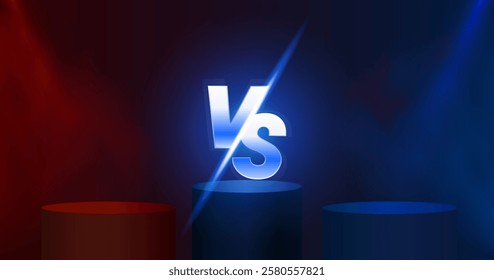 Versus game cover, banner sport vs, team concept. Vector illustration background