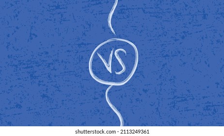 Versus grunge Hintergrund mit handgezeichnet Buchstabenfolge