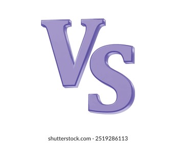 Versus icon 3d render illustration