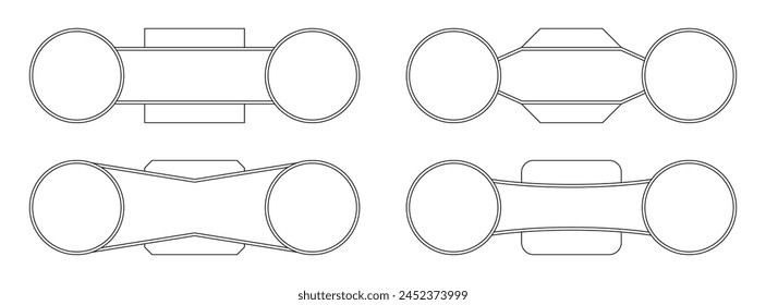 versus icon set. line design on white background. VS template for poster, banner, social media, web.