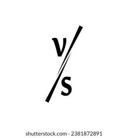 Versus icon sign icon editable stroke, sign, symbol outline line button isolated on white
