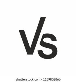 Versus icon vs letters logo. Vector