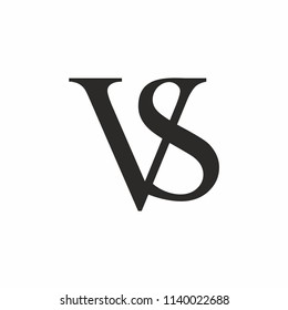 Versus Icon Vs Letters Logo. Vector