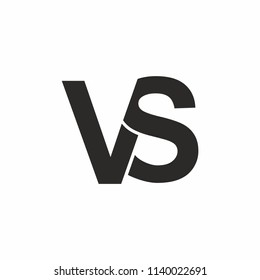 Versus icon vs letters logo. Vector