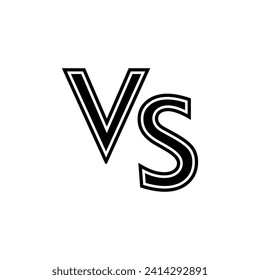 versus icon, vs vector template illustration logo design