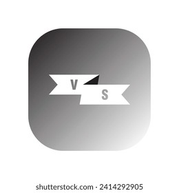 versus icon, vs vector template illustration logo design