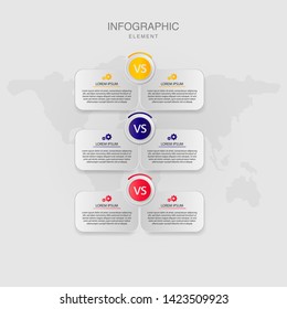 Versus Infographic, Comparison Banner, Modern 3d Option Vector