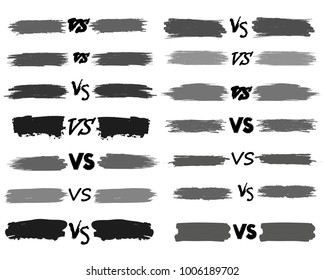 Versus letters fight backgrounds comics style design. Vector illustration