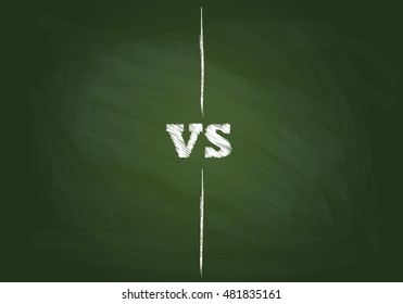 Versus letters fight backgrounds comics style design. Vector illustration