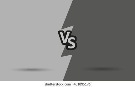 Versus letters fight backgrounds comics style design. Vector illustration