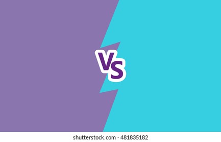 Versus letters fight backgrounds comics style design. Vector illustration