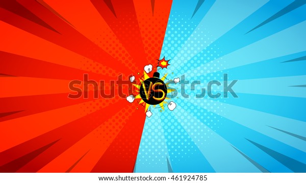Versus Letters Fight Illustration Vector Backdrop Stock Vector Royalty