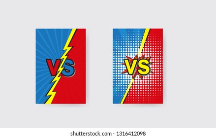 Versus letters. Fight and match element.