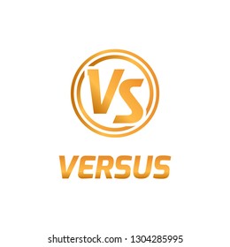 Versus letters logo. Flat competition concept design emblem. Versus icon.