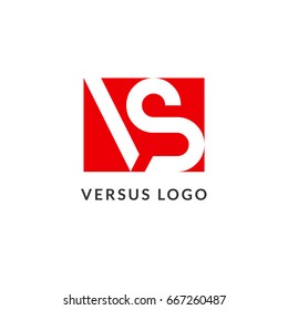 Versus letters logo. Flat competition concept design emblem. Versus icon.