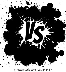 Versus letters logo isolated on white splash. Flat style modern logotype design vector illustration