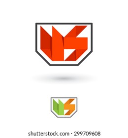 Versus letters logo. Letters V and S, flat style symbol on white background. Vector illustration