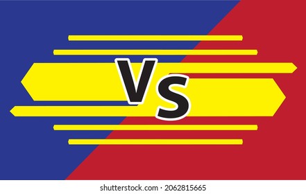Versus logo background and copy space area. VS letters for sports, fight, competition, battle, match, game. Suitable to place on content with that theme. Vector icon.