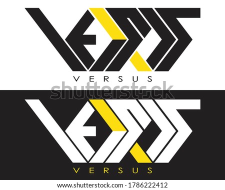 versus logo conceptual ilustration vector