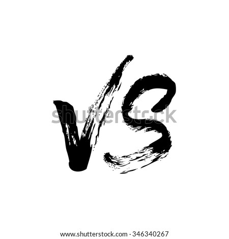Versus logo. Hand lettering