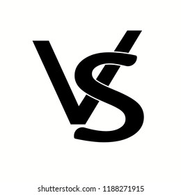 Versus logo isolated on white background. VS concept. Vector illustration