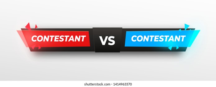 Versus Logo, sreen design. VS Vector Letters Illustration. Red, yellow and blue in black background. Competition Icon. Fight Symbol.tringle. shining effect. Vector illustration