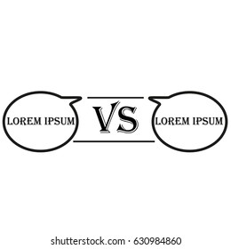 Versus Logo. VS . Competition Icon. Fight Symbol.
