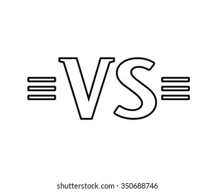Versus Logo. VS Letters icon. Competition symbol.