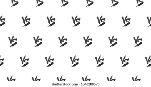 Versus logo vs letters pattern for sports and combat competitions. Background in the style of fights, matches, games, the concept of competitive martial arts and competitions. Vector illustration