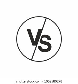 Versus logo vs letters for sports, fight icon. Vector