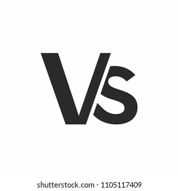 Versus logo vs letters for sports, fight icon. Vector