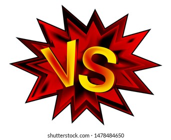 Versus logo vs letters for sports, fight icon. Vector illustration