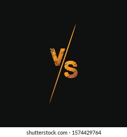 Versus logo. VS letters for sports, fight, competition, battle, match, game. Gold vector icon.		
		