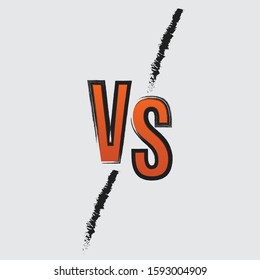 Versus logo vs letters for sports and fight competition. Vector illustration EPS 10.