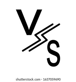 Versus logo VS letters for sports fight competition battle match game. Vector icon