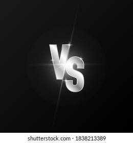 Versus logo vs letters for sports and fight competition. Battle vs match