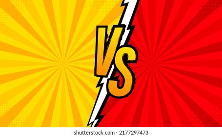 Versus logo vs letters for sports and fight competition. Battle vs match