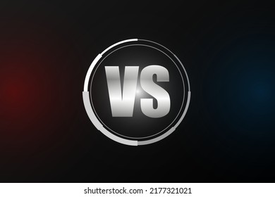 Versus logo vs letters for sports and fight competition. Battle vs match