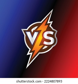 Versus logo vs letters for sports and fight competition fight game Vector Illustration 